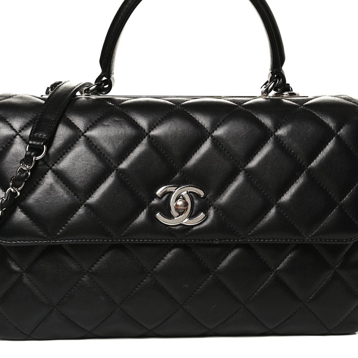 Chanel Lambskin Quilted Medium Trendy CC Flap Dual Handle Bag Black 7 of 9