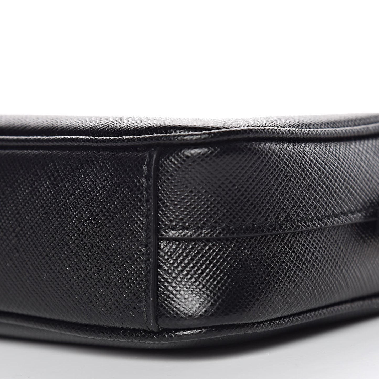 Saffiano Lux Small Camera Crossbody Bag Black
