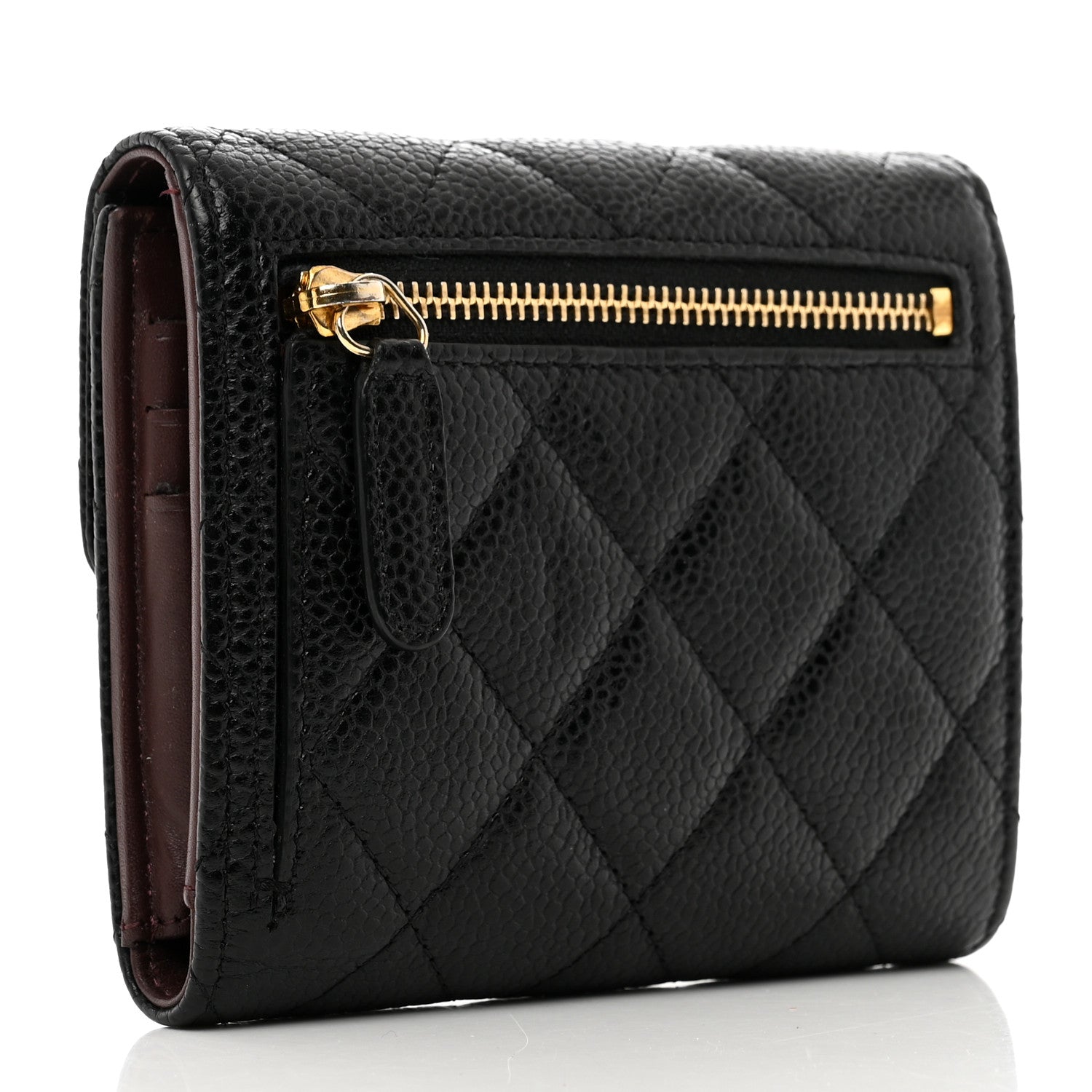 Chanel Caviar Quilted Compact Flap Wallet Black 3 of 11