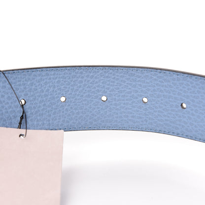 Gucci Dollar Calfskin 1973 Reversible Belt 90 36 Black Mineral Blue 6 of 6