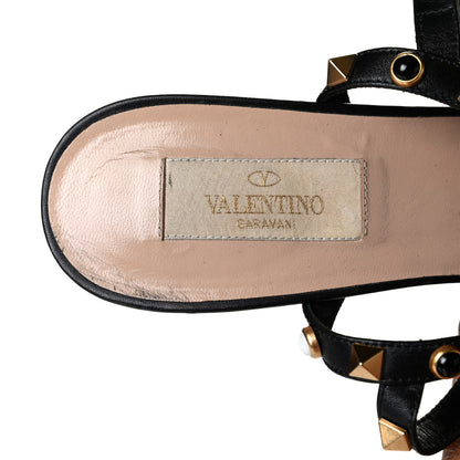 Valentino Garavani Nappa Rockstud Rolling Ankle Strap 65mm Pumps 39.5 Black 6 of 6