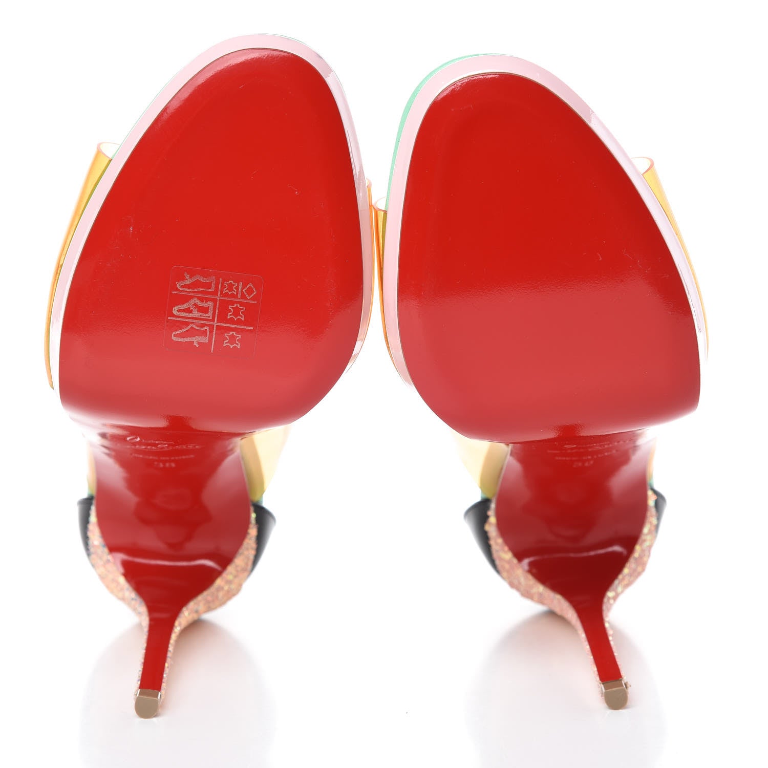 Christian Louboutin Nappa PVC Artisteric 120 Sandals 38 Opal 8 of 9