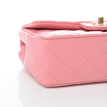 Chanel Lambskin Quilted Mini Rectangular Flap Pink 8 of 10