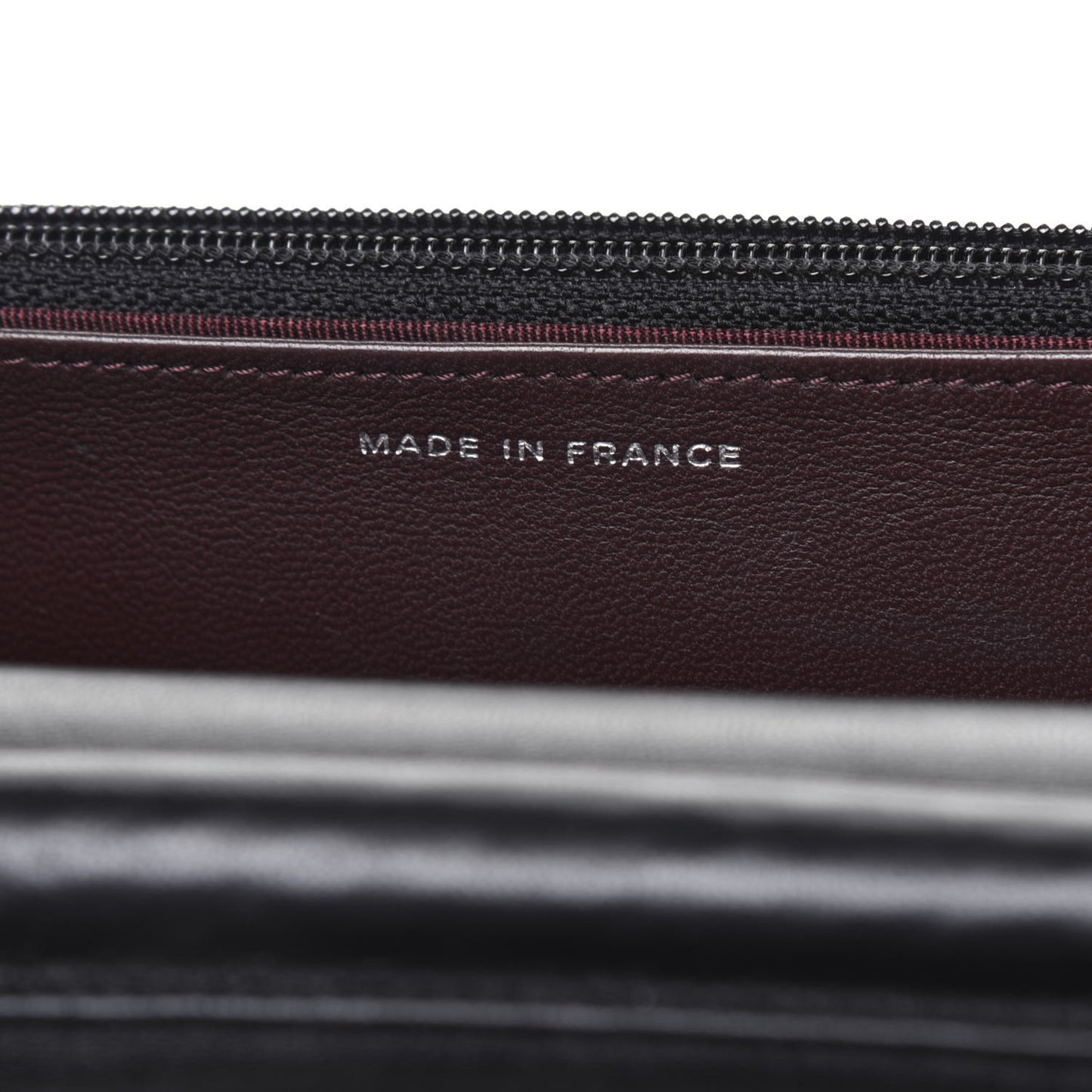 Lambskin Quilted Wallet On Chain WOC Black