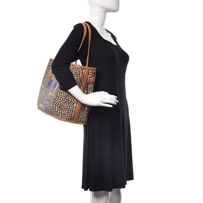 MCM Visetos Medium Liz Reversible Shopper Tote Cognac 2 of 15