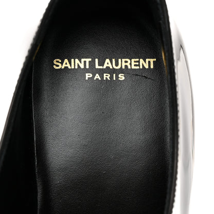 Saint Laurent Patent Baltimora Lace Up Derby Shoes 38 Black 6 of 9