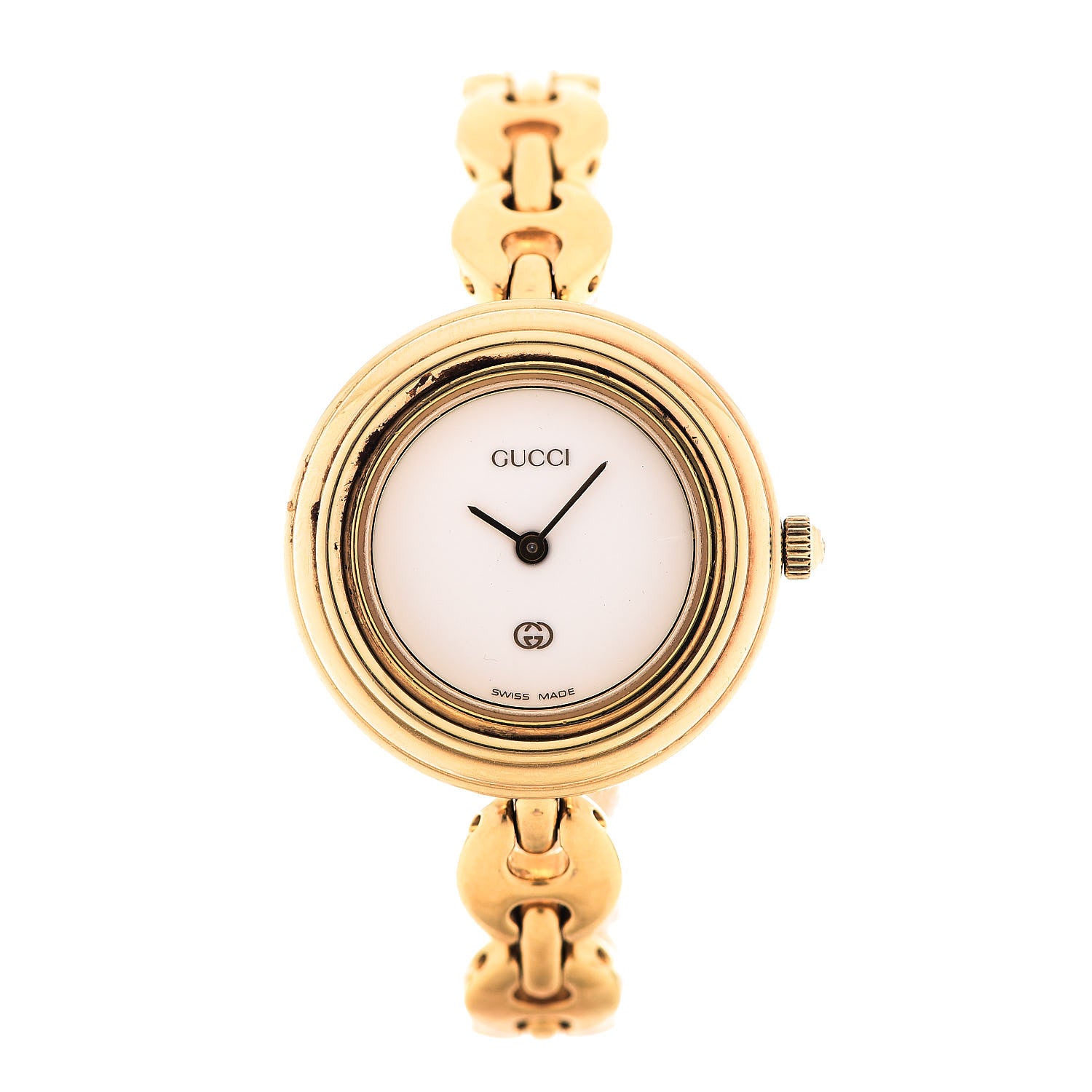 Gucci Stainless Steel 26mm Rice Link Interchangeable Bezel Quartz Watch 1 of 7