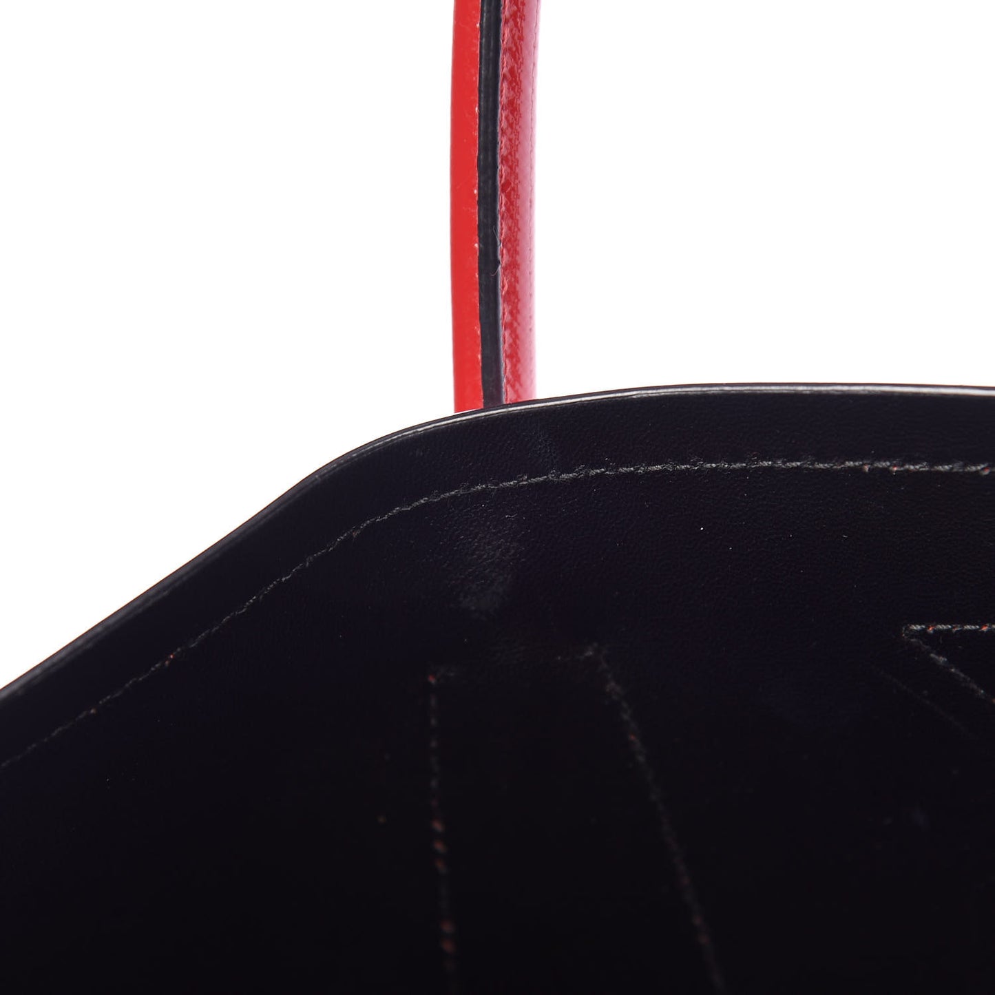 Saffiano Vernice Medium Double Bag Rosso