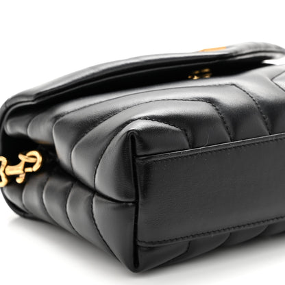Saint Laurent Calfskin Y Quilted Monogram Toy Loulou Crossbody Bag Black 9 of 10