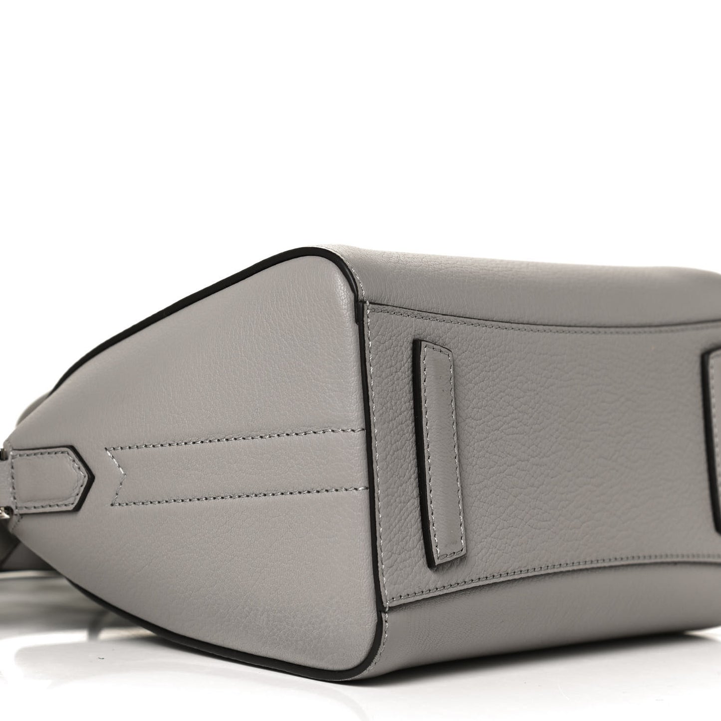 Sugar Goatskin Mini Antigona Pearl Grey