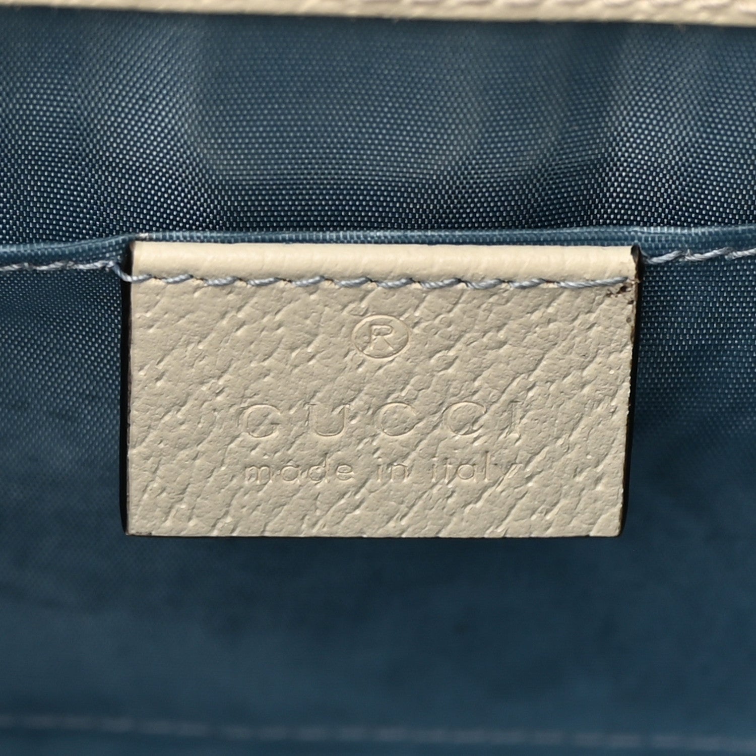 Gucci Textured Calfskin Bee Star Print Mini Sylvie Top Handle Bag Mystic White 6 of 14