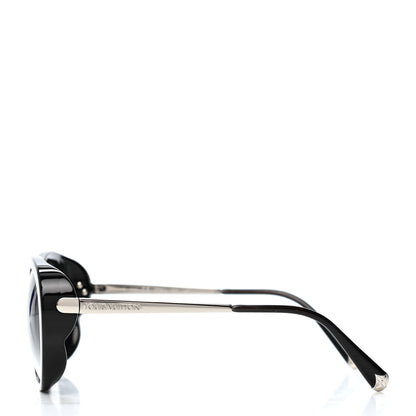 Louis Vuitton Acetate Bluebell Sunglasses Z0693W Black Glitter 3 of 4