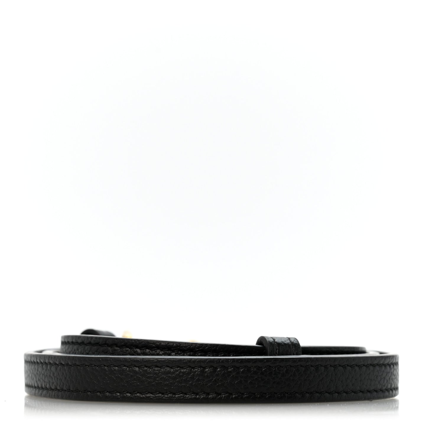 Supple Grained Calfskin Adjustable Shoulder Strap Black