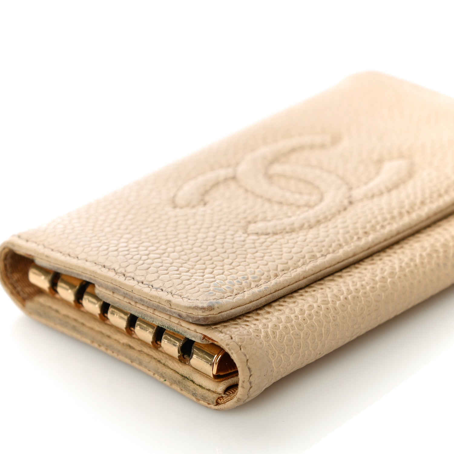 Chanel Caviar Timeless CC 6 Key Holder Case Beige 10 of 11