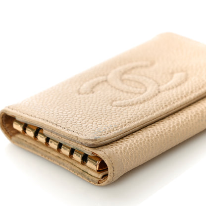 Chanel Caviar Timeless CC 6 Key Holder Case Beige 10 of 11