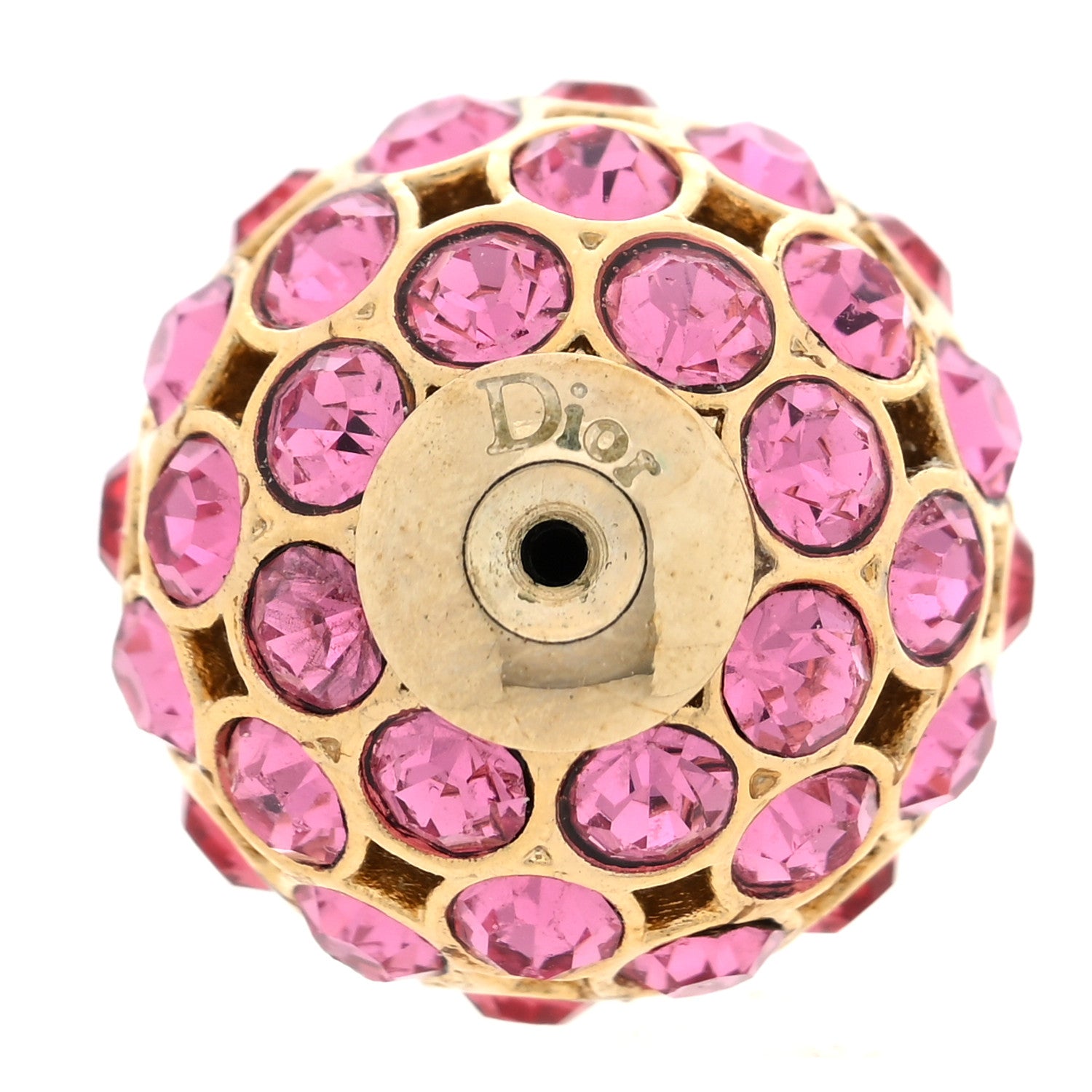 Christian Dior Crystal Mise En Dior Tribal Earrings Pink Gold 4 of 4