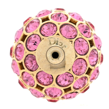 Christian Dior Crystal Mise En Dior Tribal Earrings Pink Gold 4 of 4