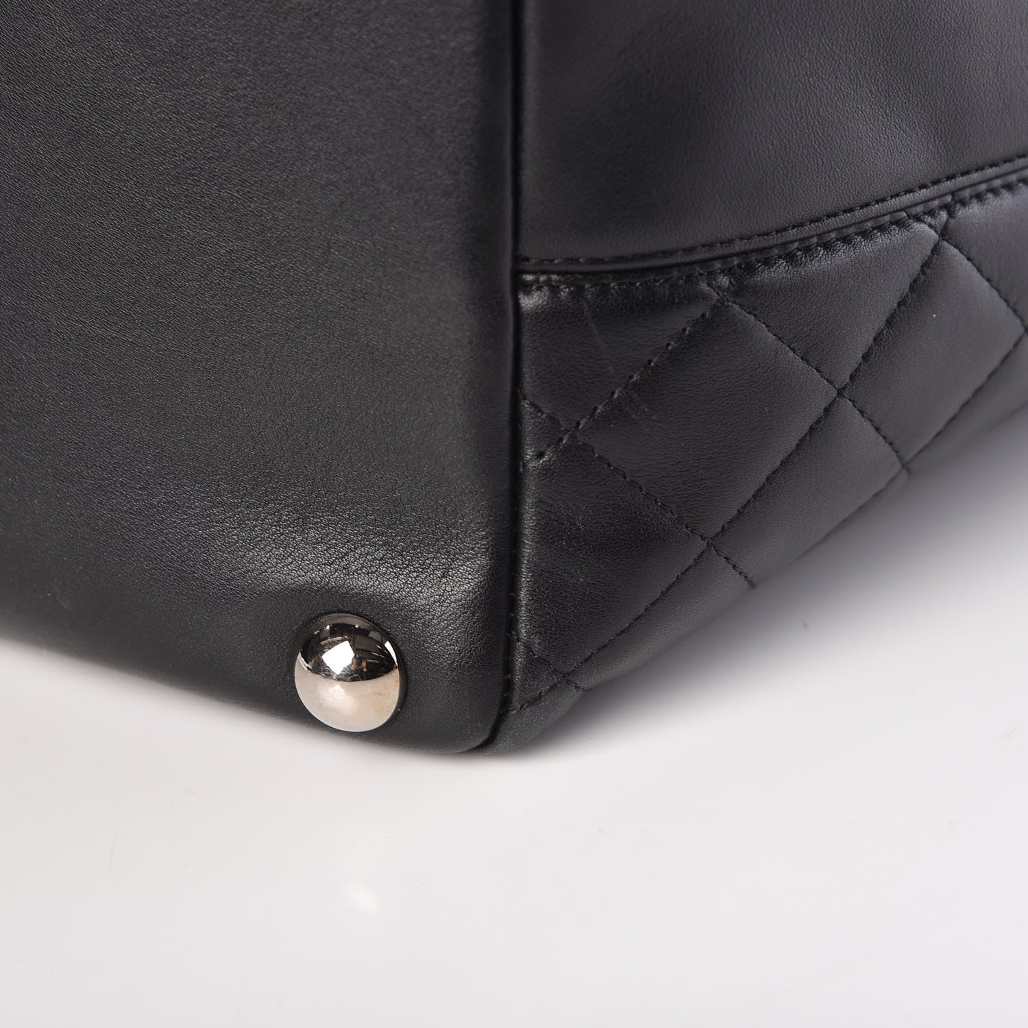 Chanel Calfskin Quilted Large Cambon Tote Black White 13 of 15
