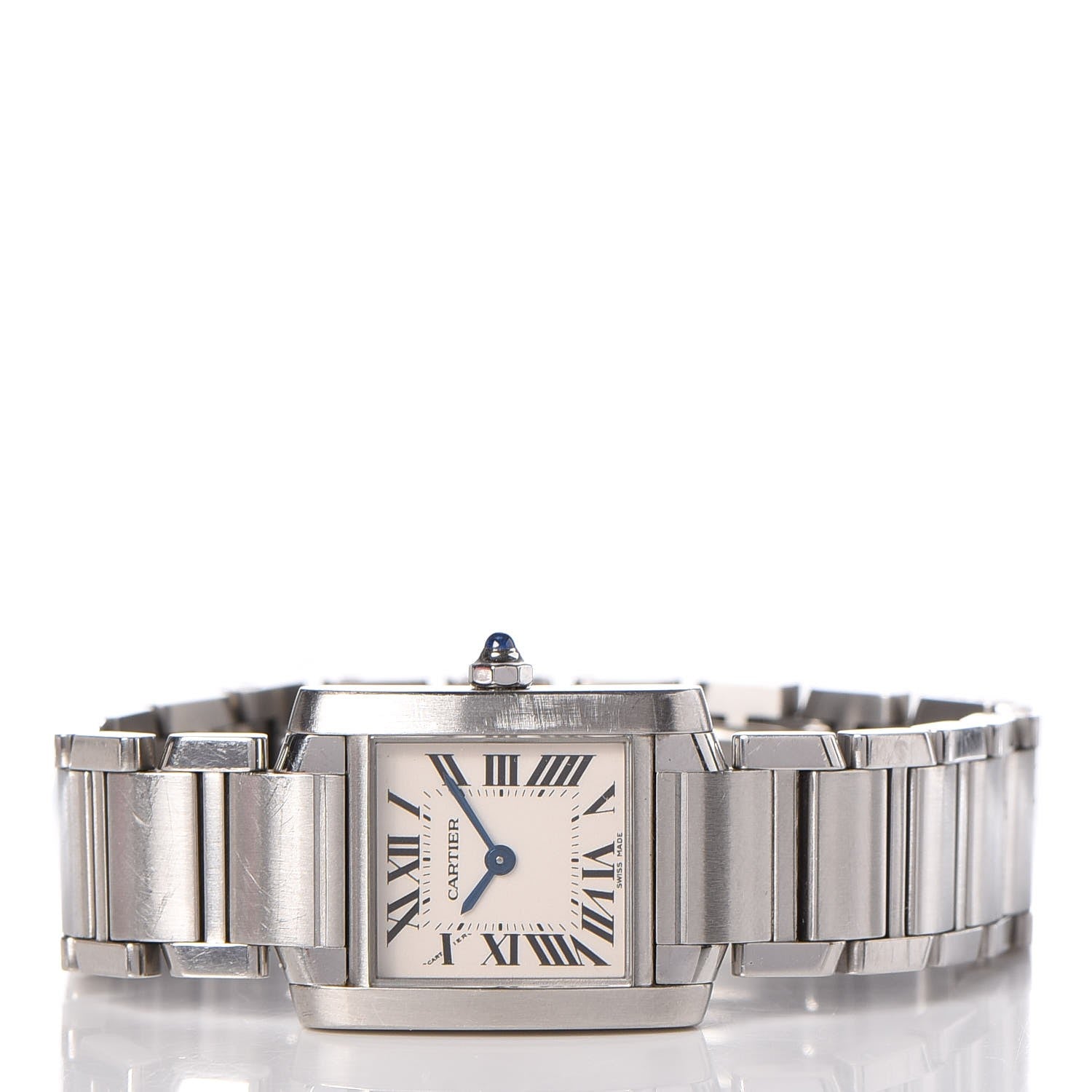 Cartier Stainless Steel 20mm Tank Francaise Quartz Watch 3 of 9