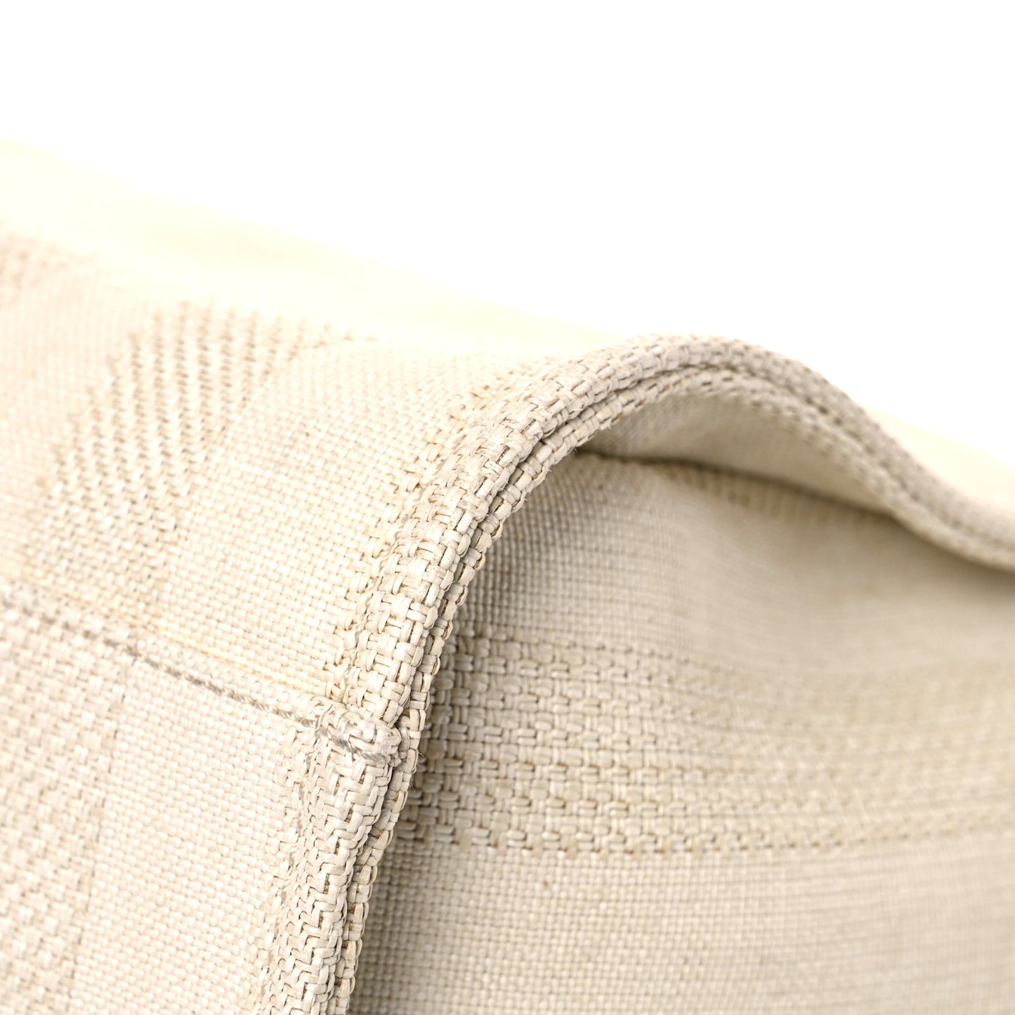 Mixed Fibers Striped Medium Deauville Tote Beige