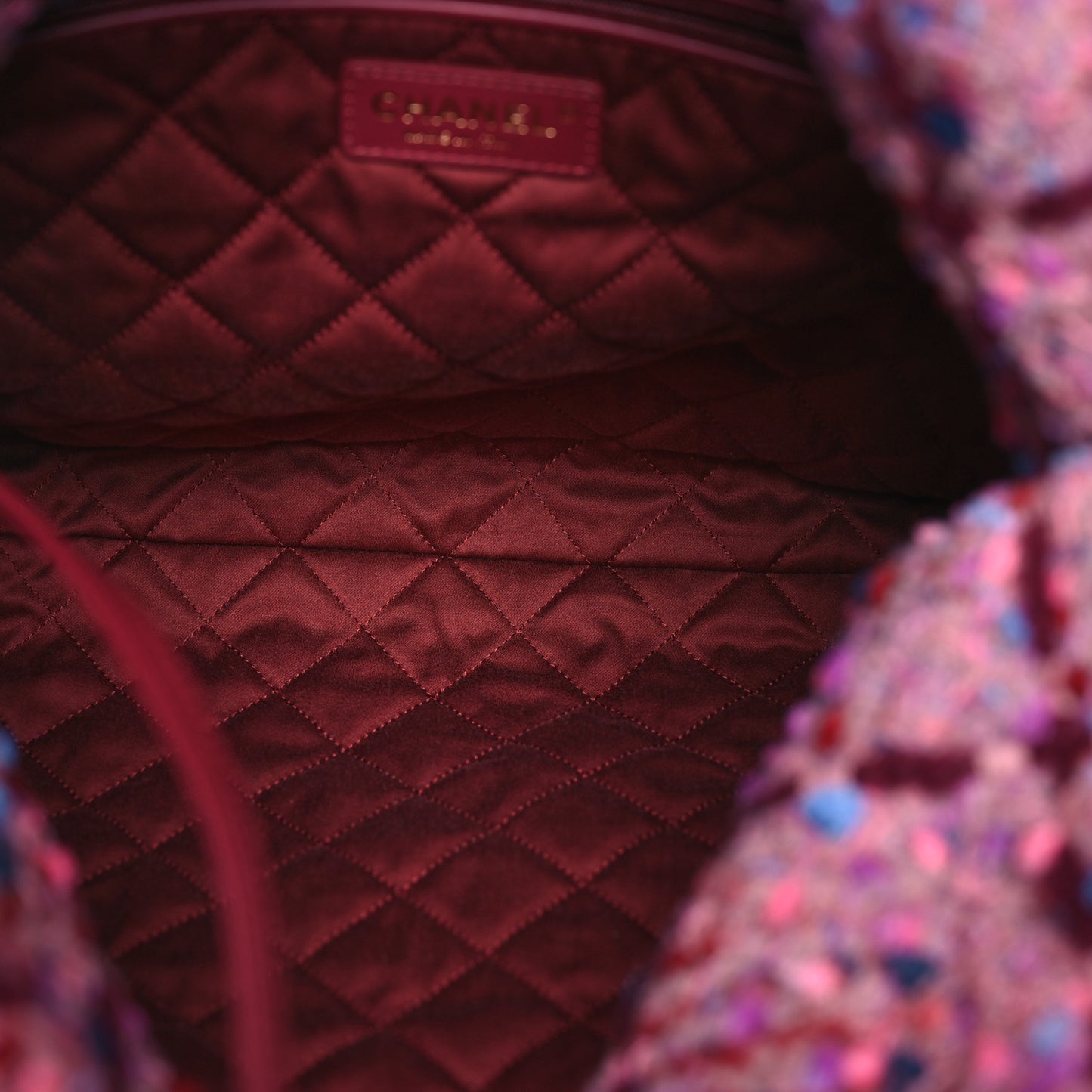 Tweed Quilted Chanel 22 Pink Blue Navy Burgundy Purple