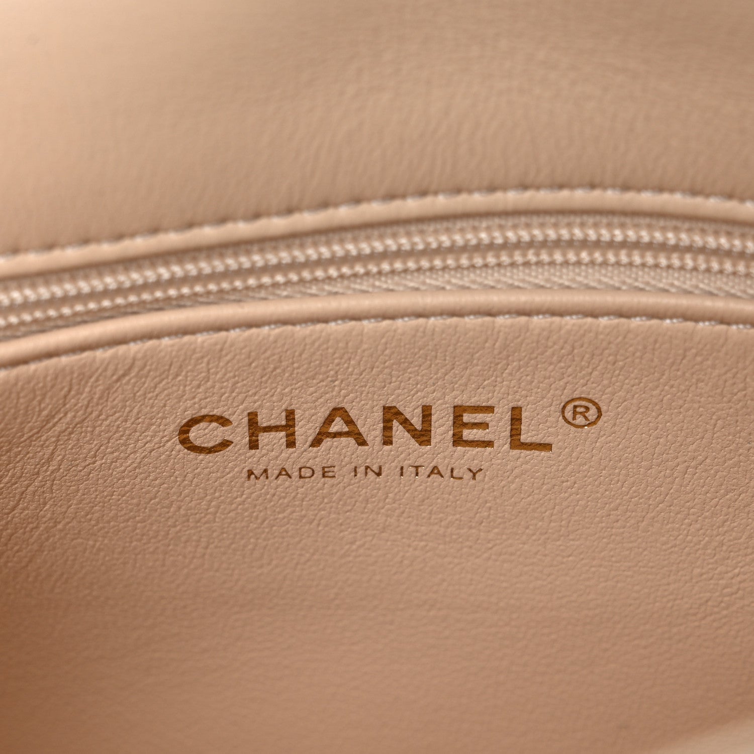 Chanel Lambskin Quilted Metal Enamel Chain Top Handle Square Flap Beige 6 of 11