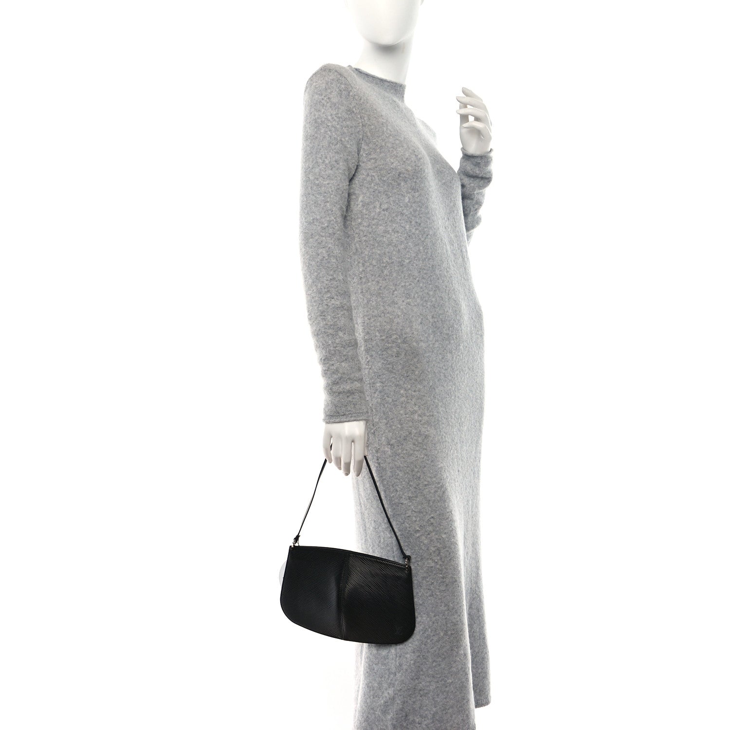 Louis Vuitton Epi Demi Lune Pochette Black 2 of 9