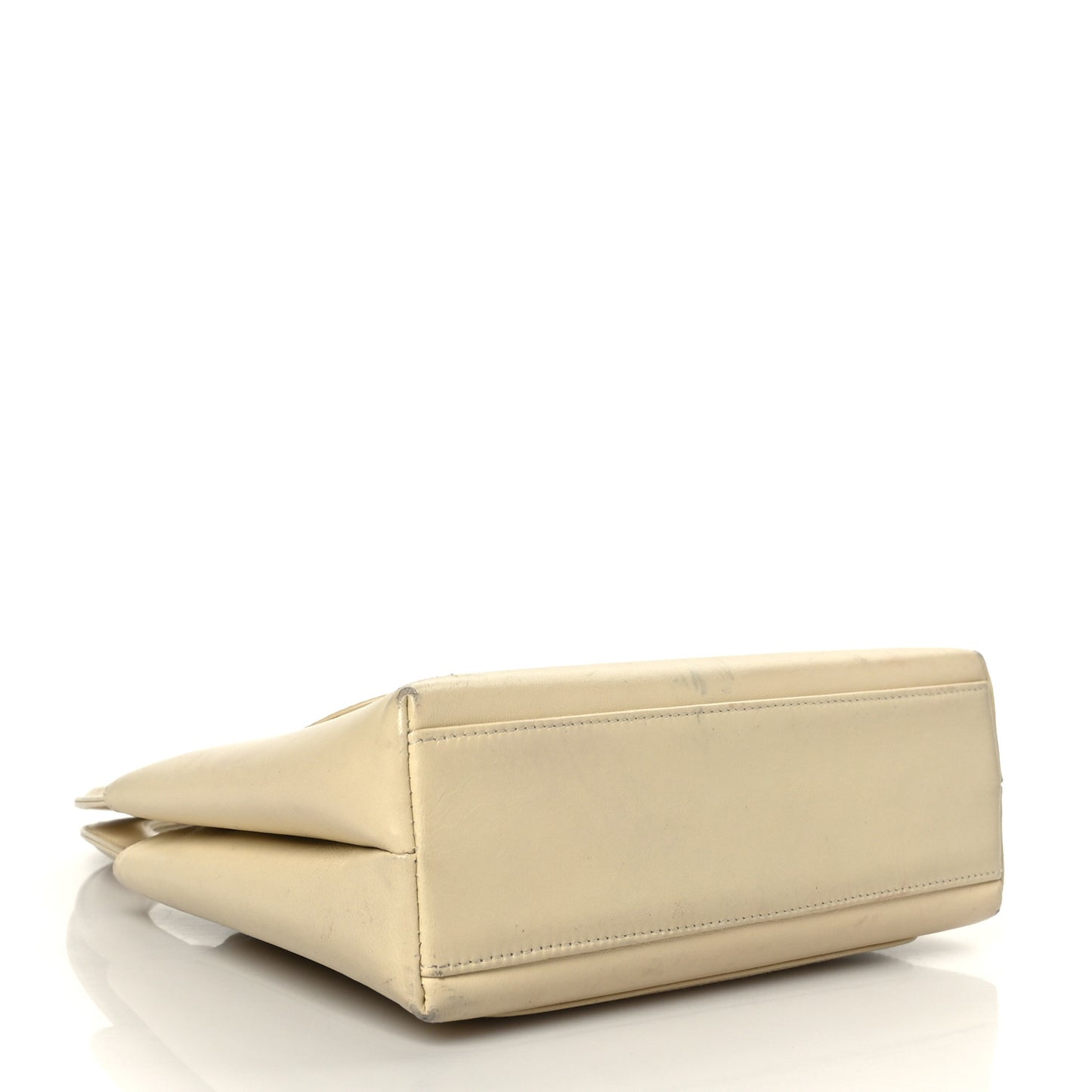 Lambskin Small Kelly Flap Bag Light Beige
