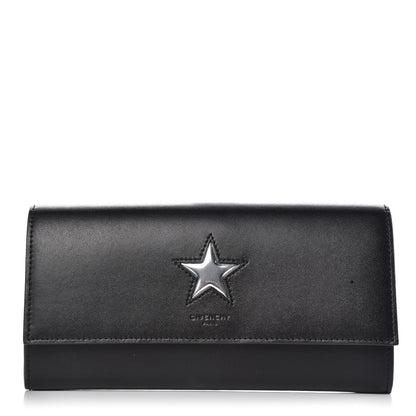 Givenchy Calfskin Star Pandora Continental Wallet Black Silver 1 of 7
