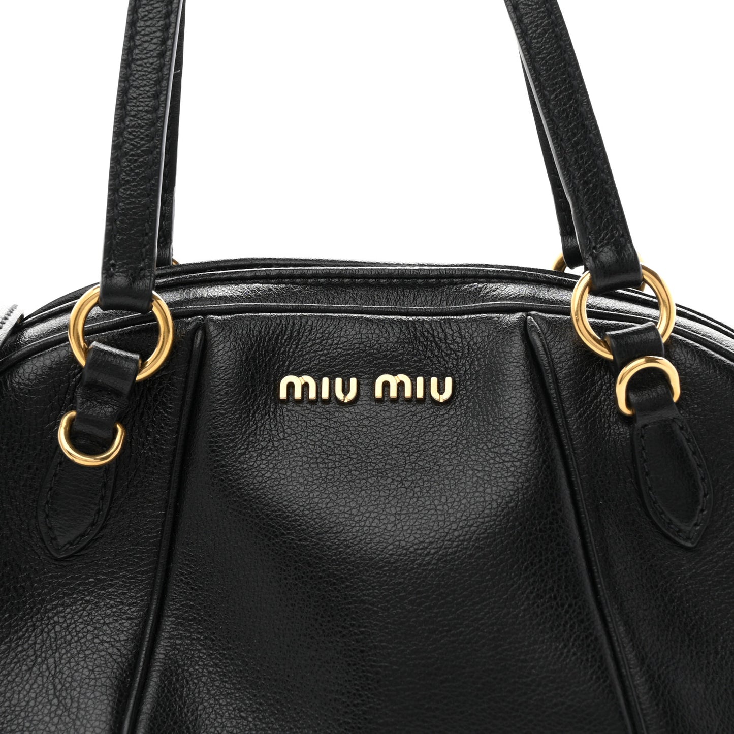 Glace Calfskin Bauletto Shoulder Bag Black