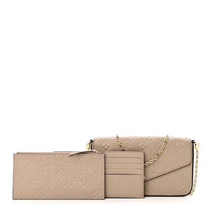 Louis Vuitton Empreinte Pochette Felicie Chain Wallet Tourterelle 3 of 10