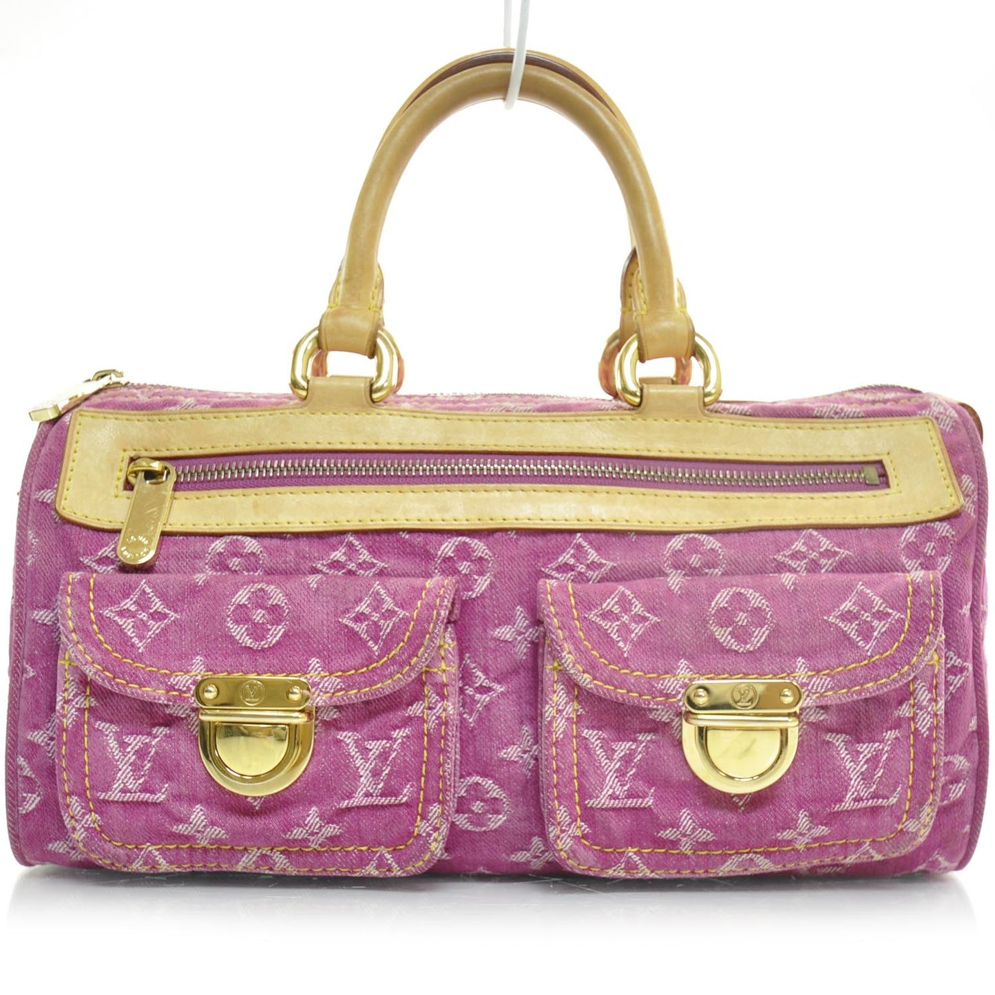 Monogram Denim Neo Speedy Fuchsia