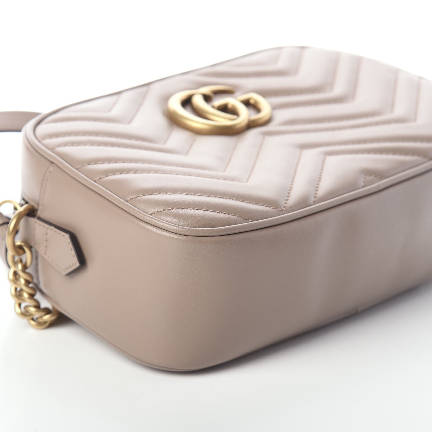 Calfskin Matelasse Small GG Marmont Chain Shoulder Bag Porcelain Rose