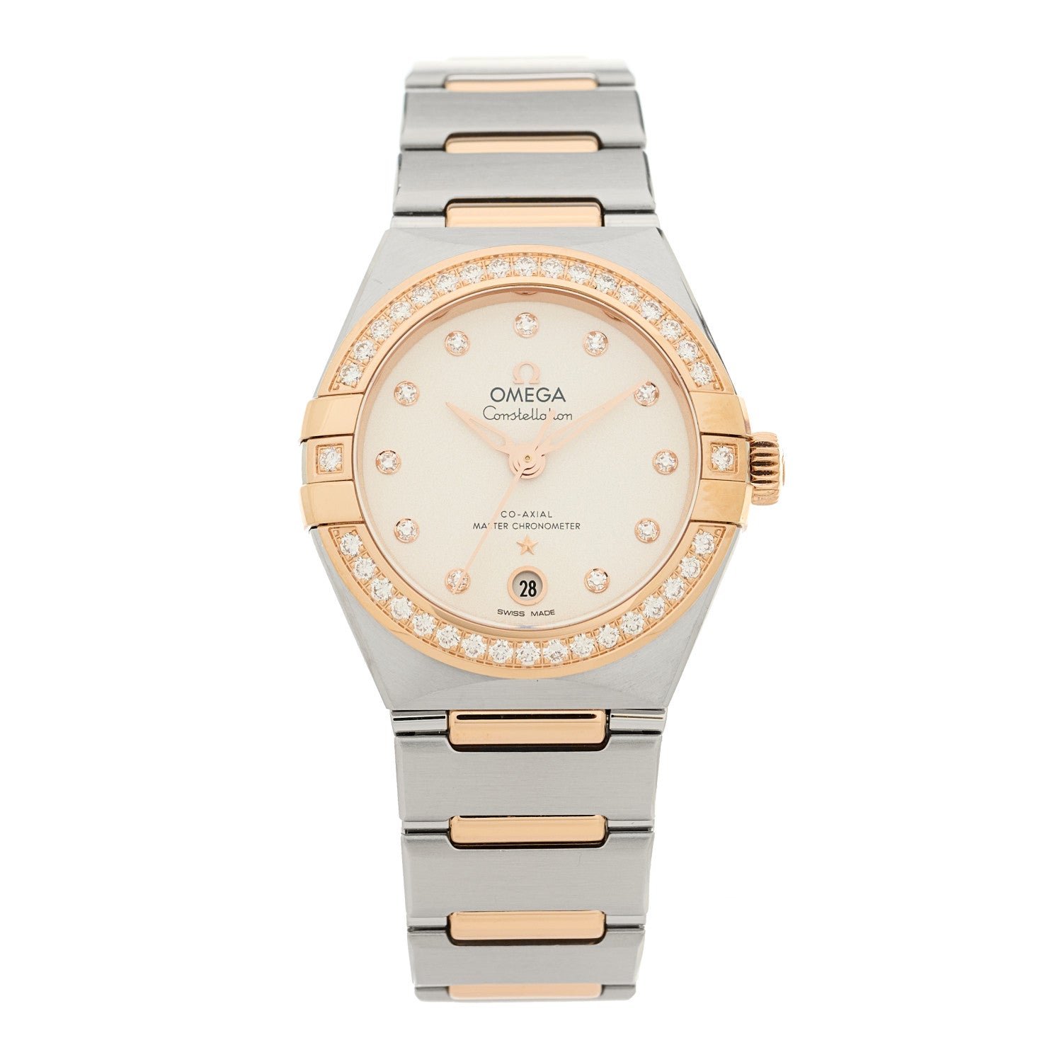 Omega Stainless Steel 18K Sedna Gold Diamond Bezel 29mm Constellation Automatic Watch 131.25.29.20.52.001 1 of 4