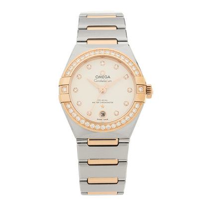 Omega Stainless Steel 18K Sedna Gold Diamond Bezel 29mm Constellation Automatic Watch 131.25.29.20.52.001 1 of 4