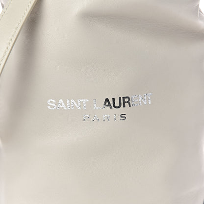 Saint Laurent Lambskin Small Teddy Bucket Bag White 11 of 12