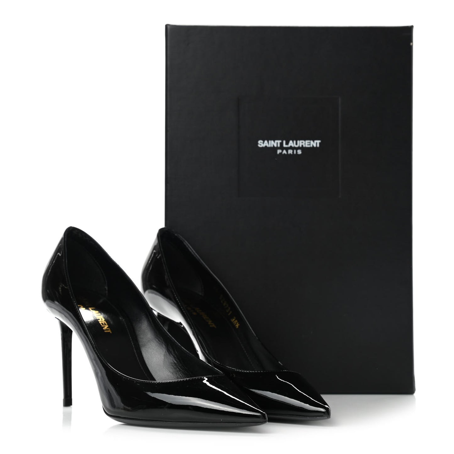 Patent Calfskin Zoe 85 Pumps 36.5 Black