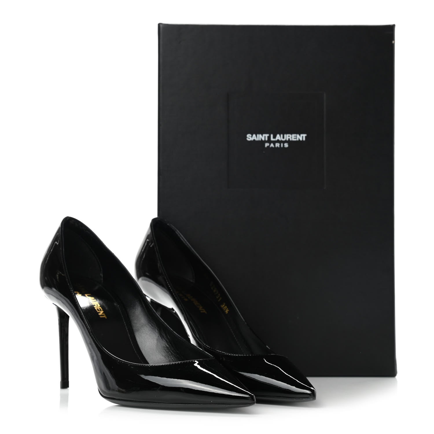 Saint Laurent Patent Calfskin Zoe 85 Pumps 36.5 Black 11 of 11