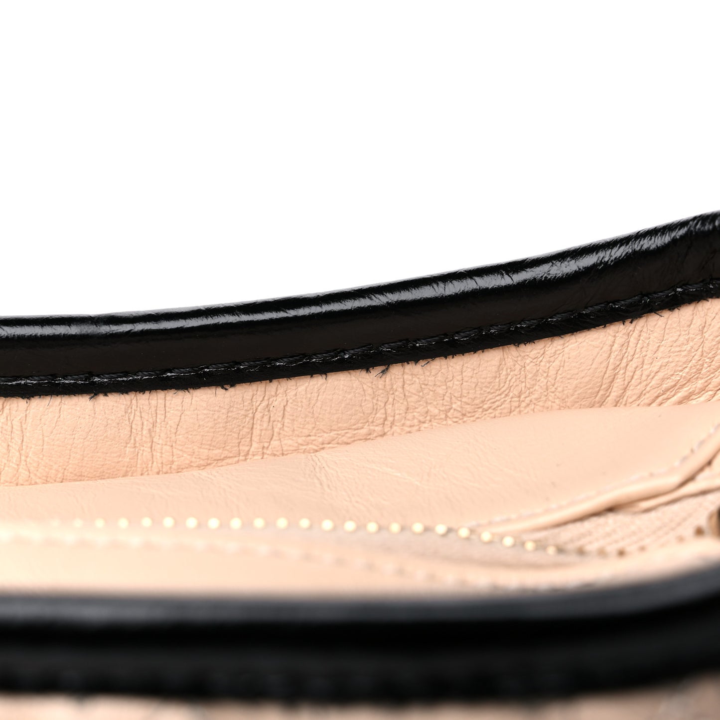 Aged Calfskin Quilted Small Gabrielle Hobo Beige Black