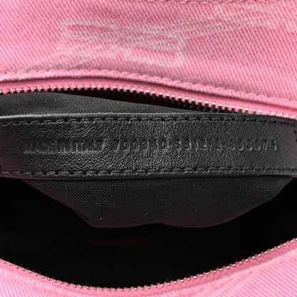 Balenciaga Denim BB Monogram Neo Cagole Handbag XS Pink 7 of 12