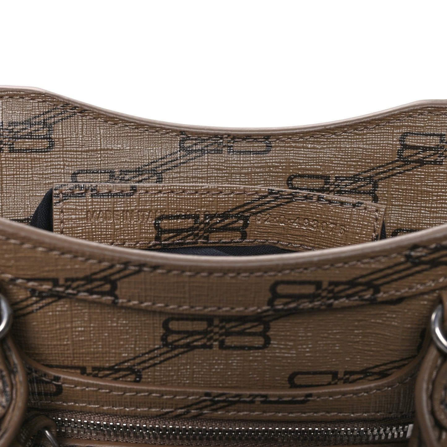 Coated Canvas BB Monogram Neo Cagole Handbag XS Beige Brown