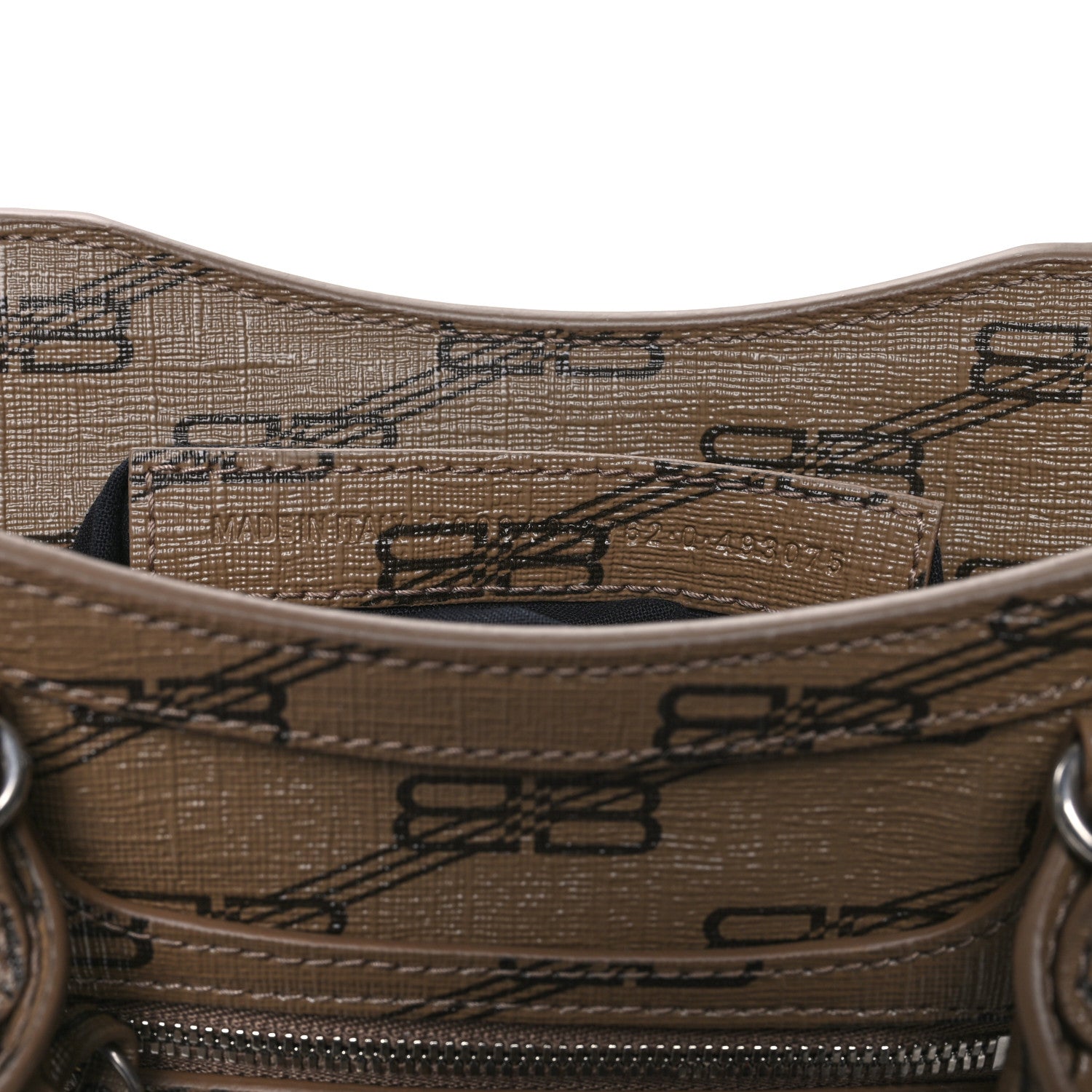 Balenciaga Coated Canvas BB Monogram Neo Cagole Handbag XS Beige Brown 7 of 11