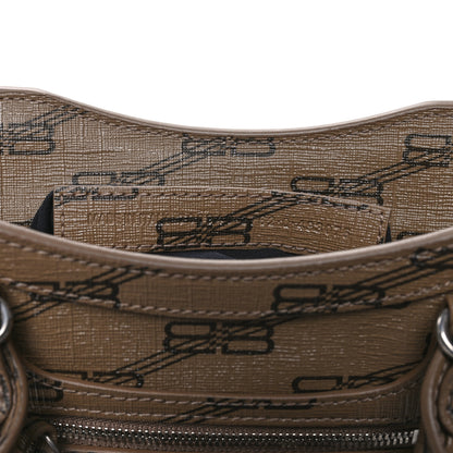 Balenciaga Coated Canvas BB Monogram Neo Cagole Handbag XS Beige Brown 7 of 11