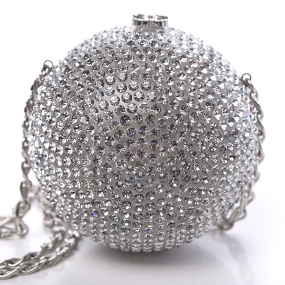 Chanel Plexiglass Strass CC Round Minaudiere Clutch Silver 14 of 16