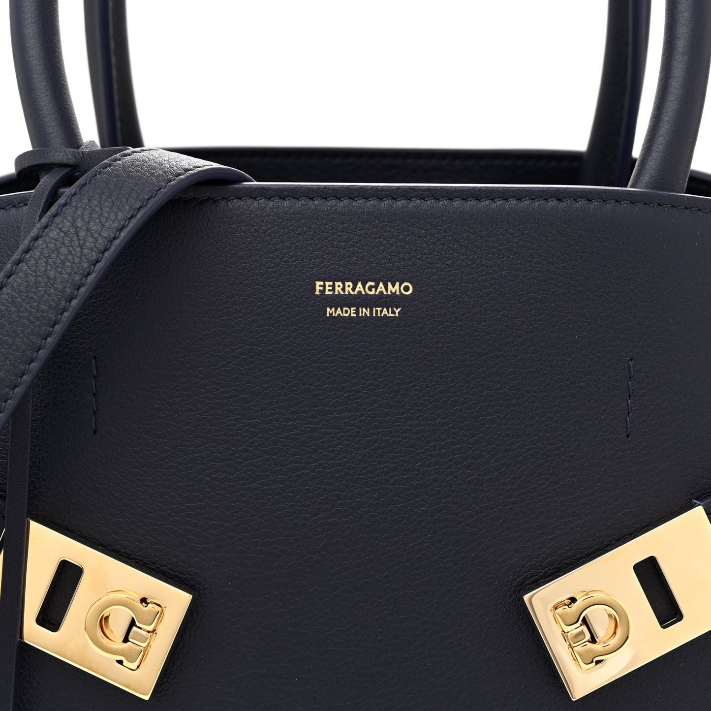 Calfskin Small Hug Bag Midnight