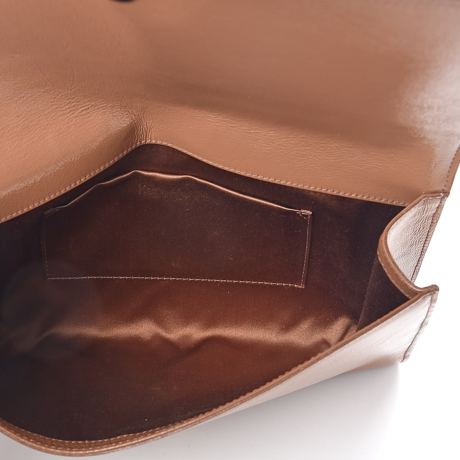 Saint Laurent Textured Patent Calfskin Monogram Large Belle De Jour Clutch Nude 7 of 8