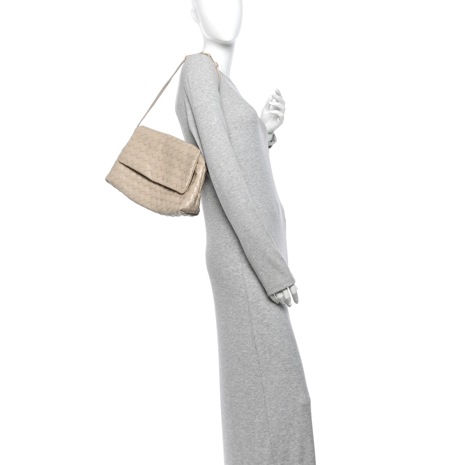 Bottega Veneta Calfskin Intrecciato Giorno Ecru 2 of 11