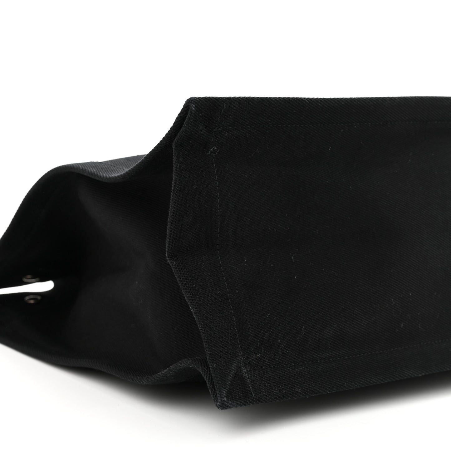 Linen Calfskin Rive Gauche Tote Black