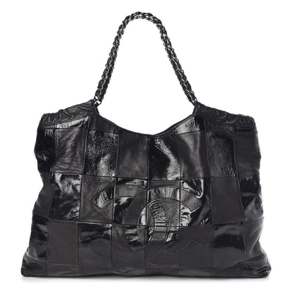 Chanel Patent Patchwork Large Brooklyn Tote Black 1 of 15