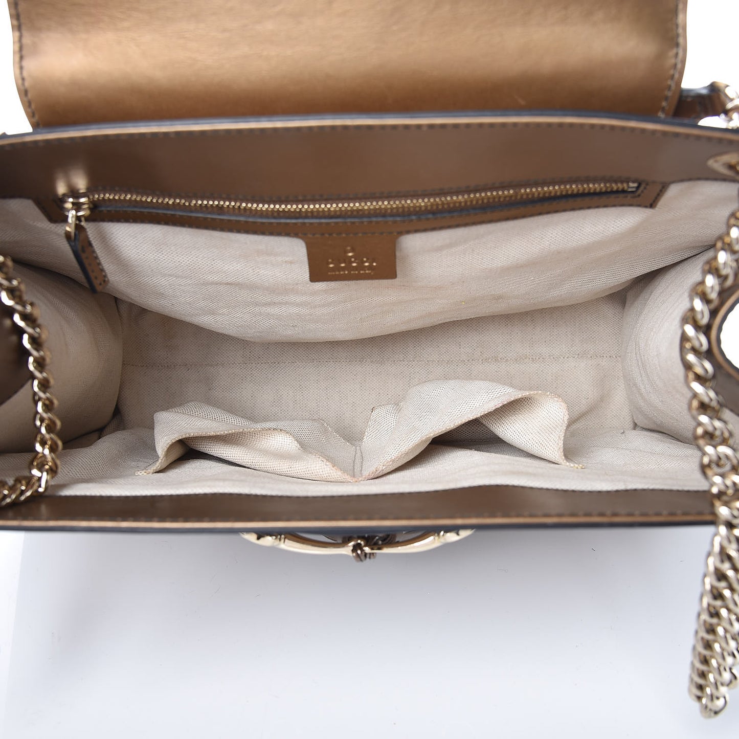 Shine Guccissima Large Emily Chain Shoulder Bag Acero